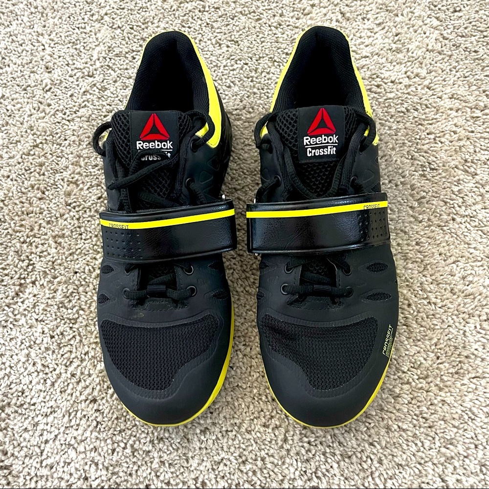 Almost Brand New Reebok Lifters Black & Yellow